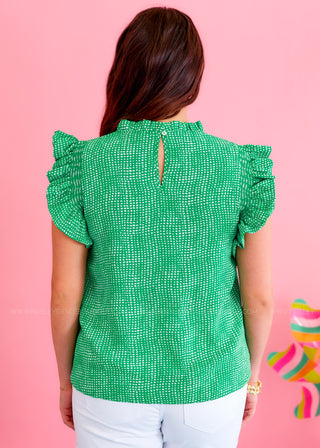 Coffeehouse Top - Green - FINAL SALE