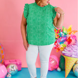 Coffeehouse Top - Green* FINAL SALE *
