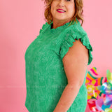 Coffeehouse Top - Green* FINAL SALE *