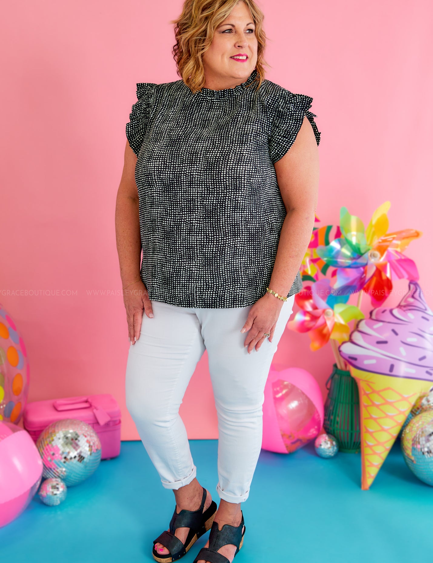 Coffeehouse Top - Black - LAST ONES FINAL SALE