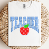 Gingham Teacher SoftPrint Tee
