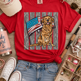 Red, White & Woof Tee