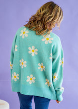 Load image into Gallery viewer, Daisy Dreamland Cardigan - Mint - FINAL SALE
