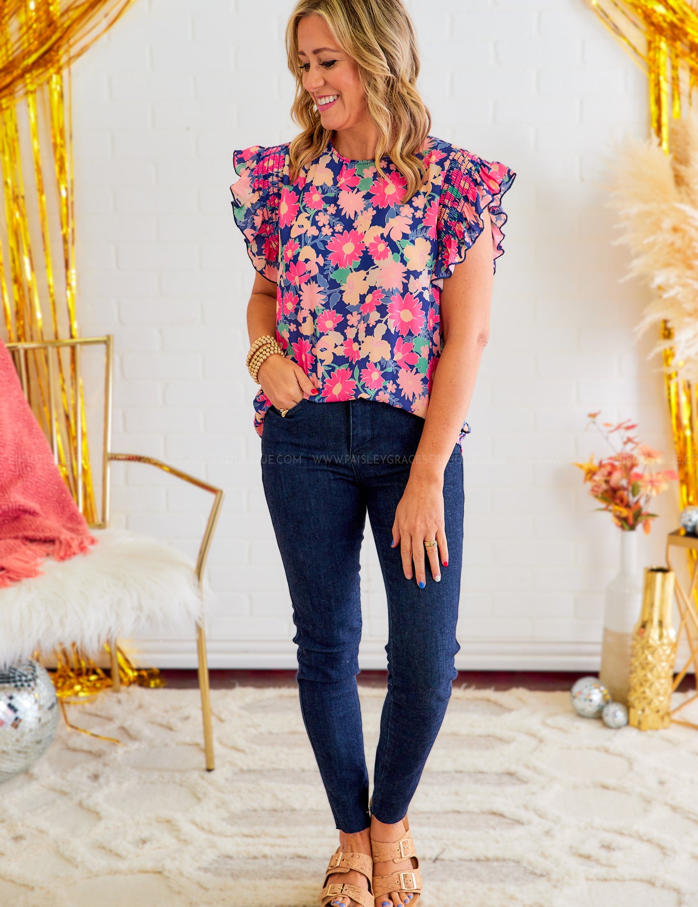 Bold Bouquet Top* LAST ONES FINAL SALE *
