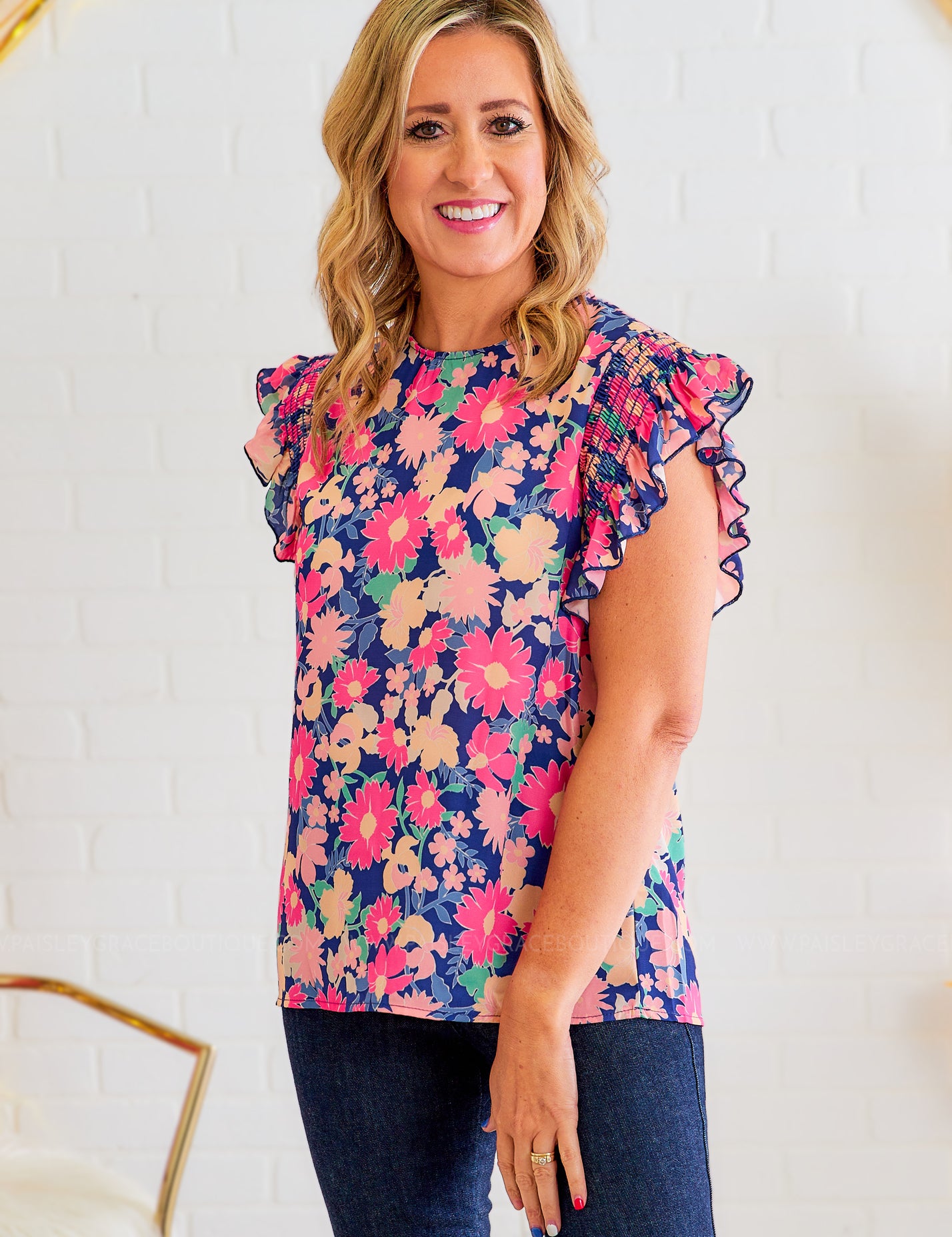 Bold Bouquet Top* LAST ONES FINAL SALE *