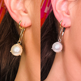 Wynona Pearl Hoop Earrings - 2 Styles