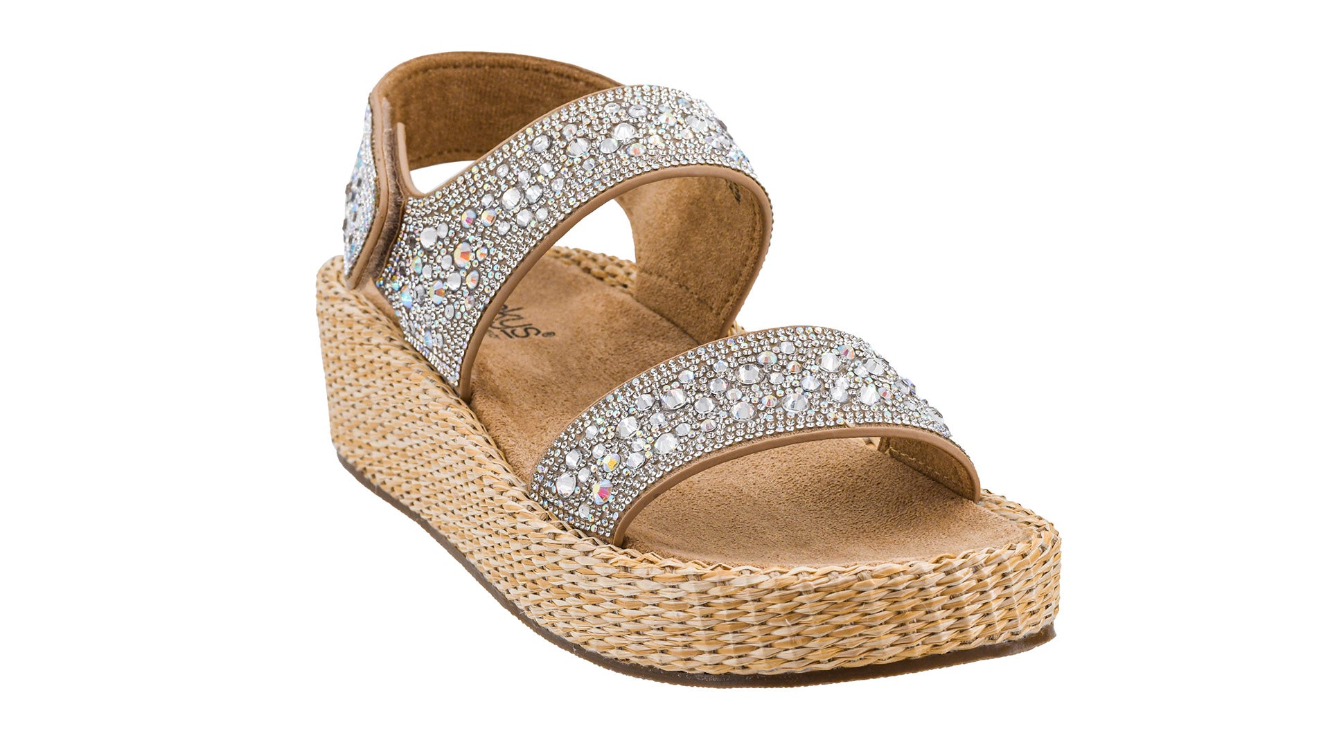 Heatwave Wedge Sandals - Clear Rhinestone by Corkys