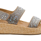 Heatwave Wedge Sandals - Clear Rhinestone by Corkys