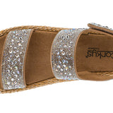 Heatwave Wedge Sandals - Clear Rhinestone by Corkys