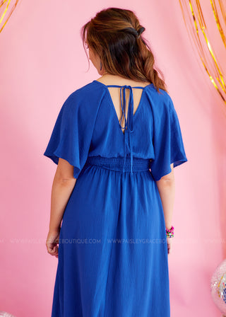 Sweetest Serendipity Dress - Royal Blue - FINAL SALE