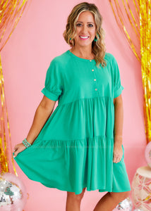 Effortlessly Flawless Dress - Jade Green - FINAL SALE