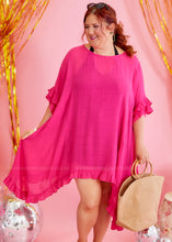 Load image into Gallery viewer, Santorini Tunic/Coverup - Fuchsia - ALL SALES FINAL
