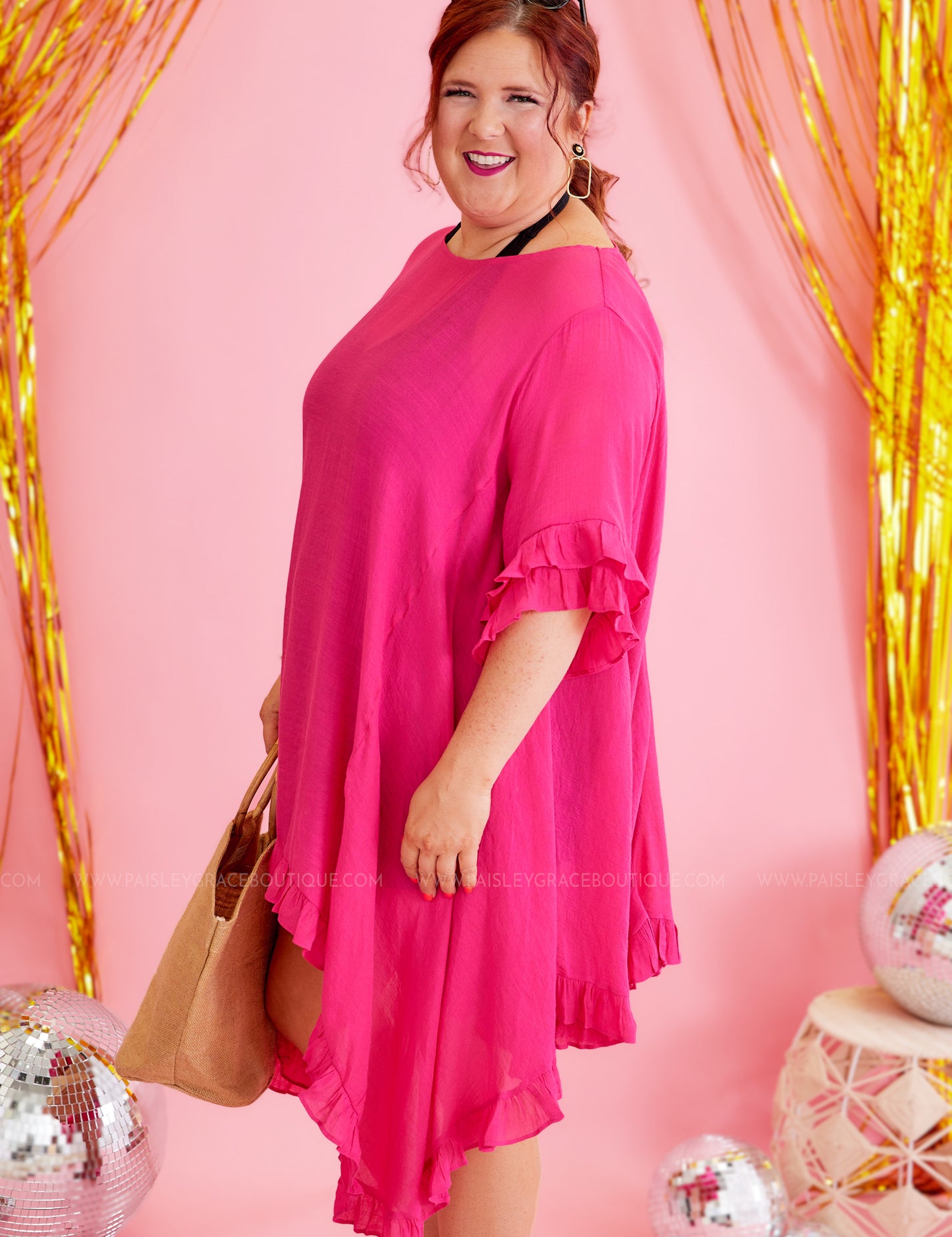 Santorini Tunic/Coverup - Fuchsia* LAST ONES FINAL SALE *