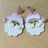 Acrylic Santa Earrings  - PREORDER.