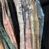 Loved In Lace Layer Shirts - Denim