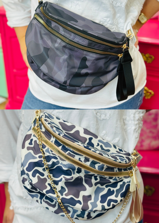 Woodland Camo Crosbody Bags - 2 Colors