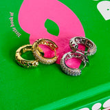 Kaylee Crystal Hoop Earring - 2 Styles