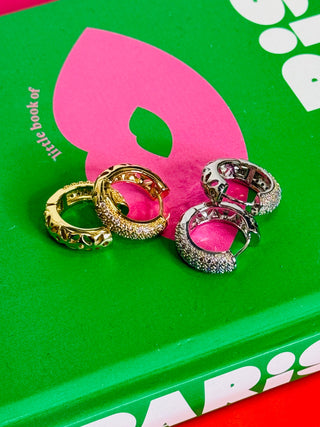 Kaylee Crystal Hoop Earring - 2 Styles