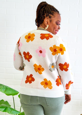 Falling Flowers Floral Sweater - MONDAY MAGIC