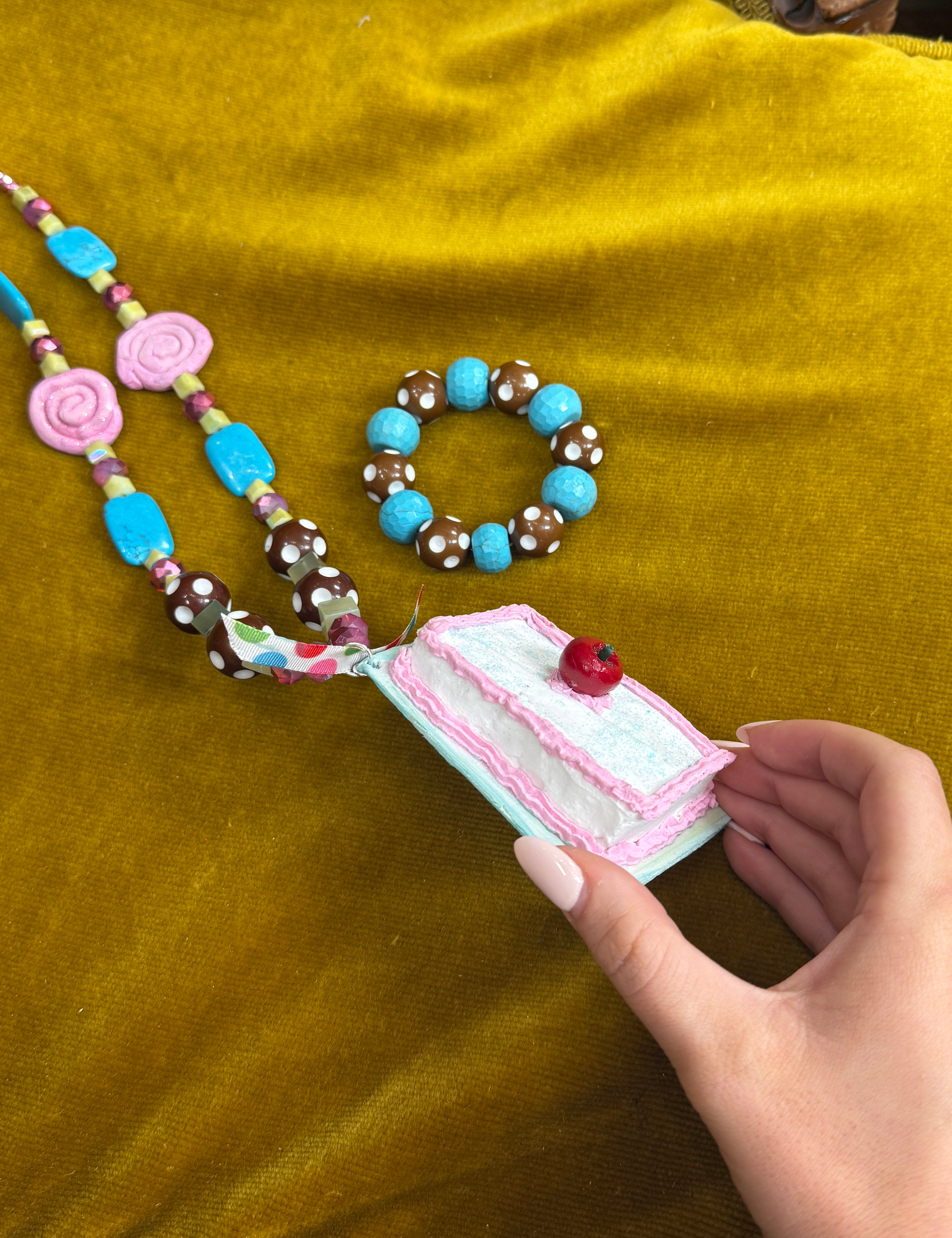 Celebrate Cake Necklace & Bracelet
