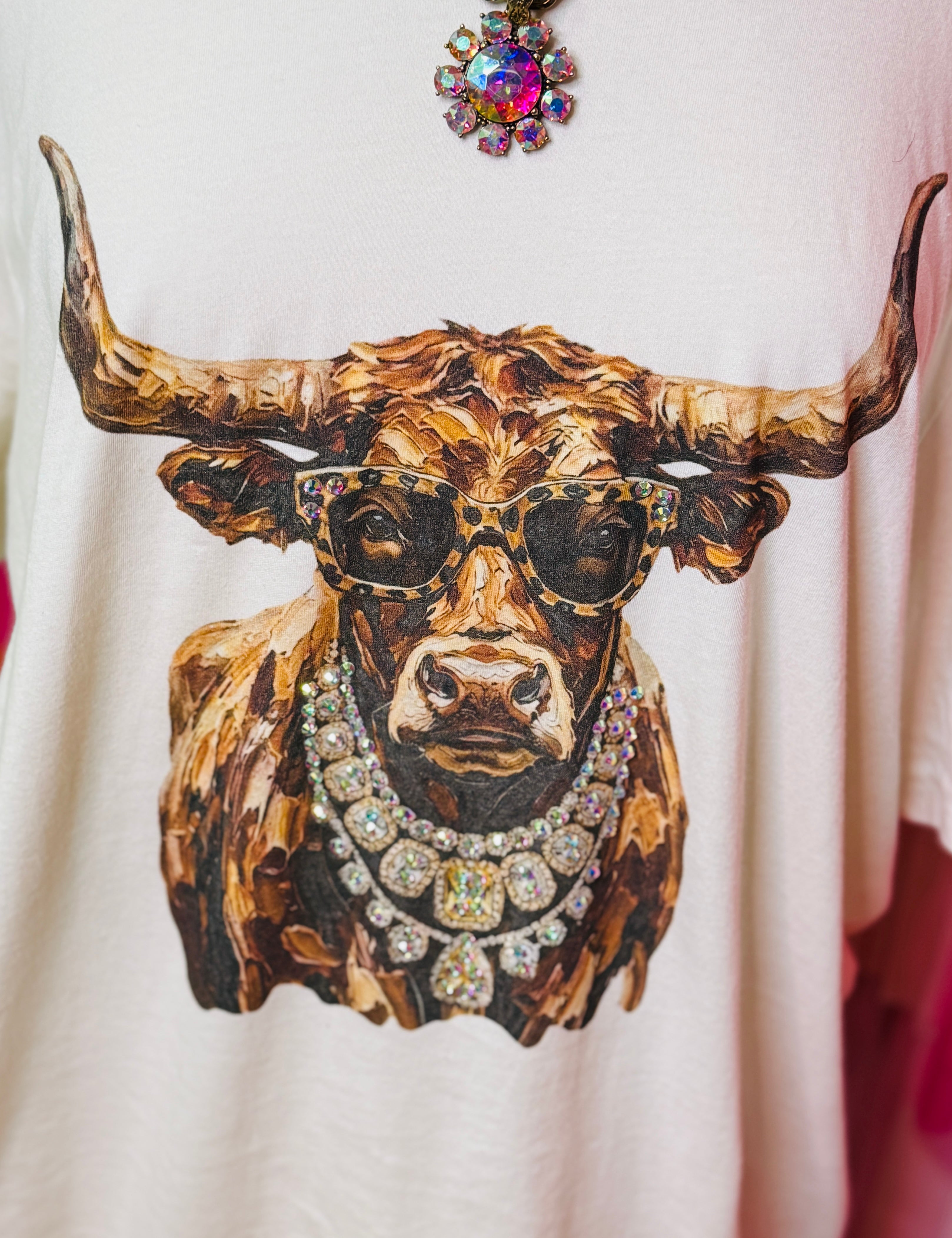 Dolled Up Longhorn Boujee Tee