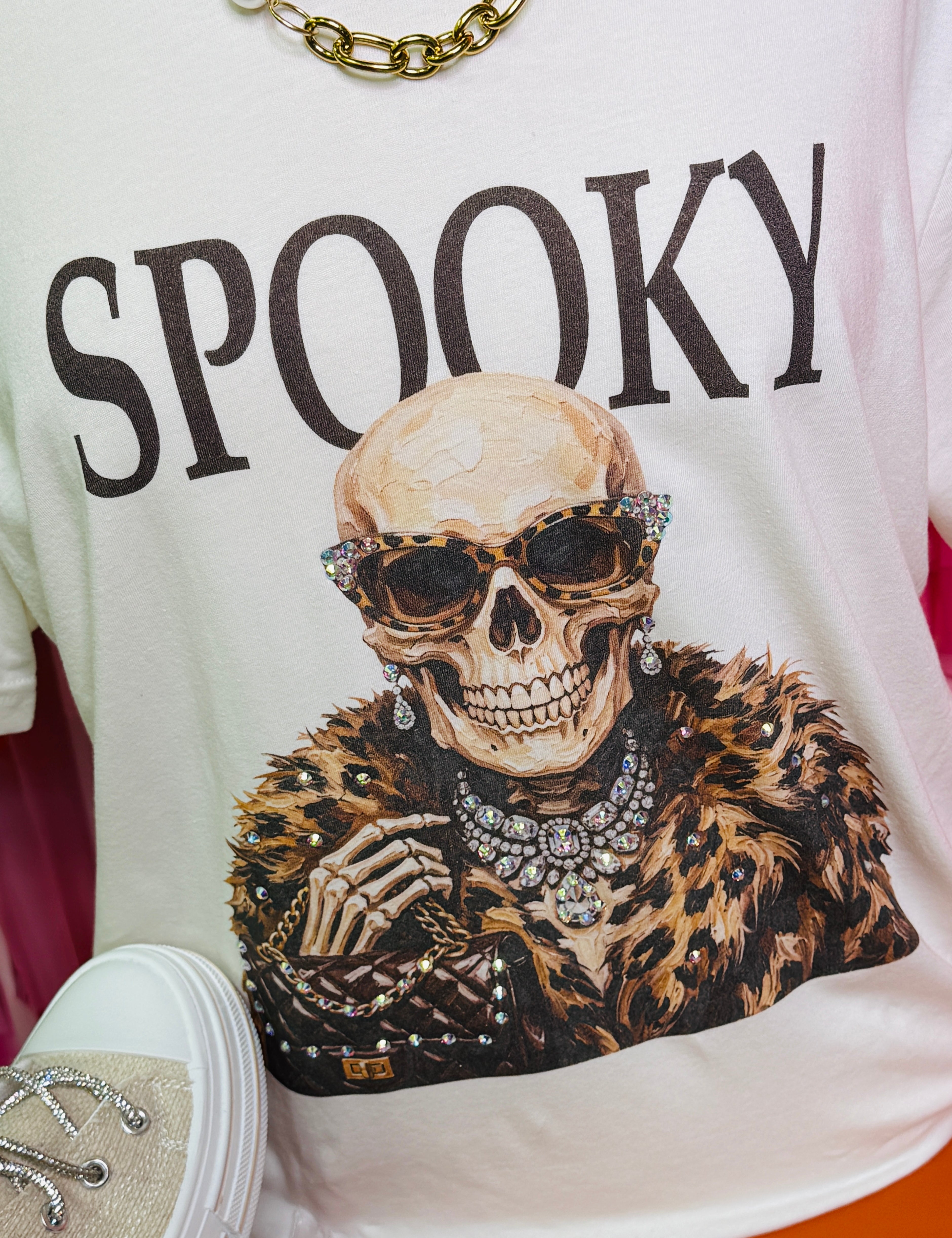 Spooky Skeleton Boujee Tee