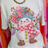 Candy Snowoman Boujee Tee
