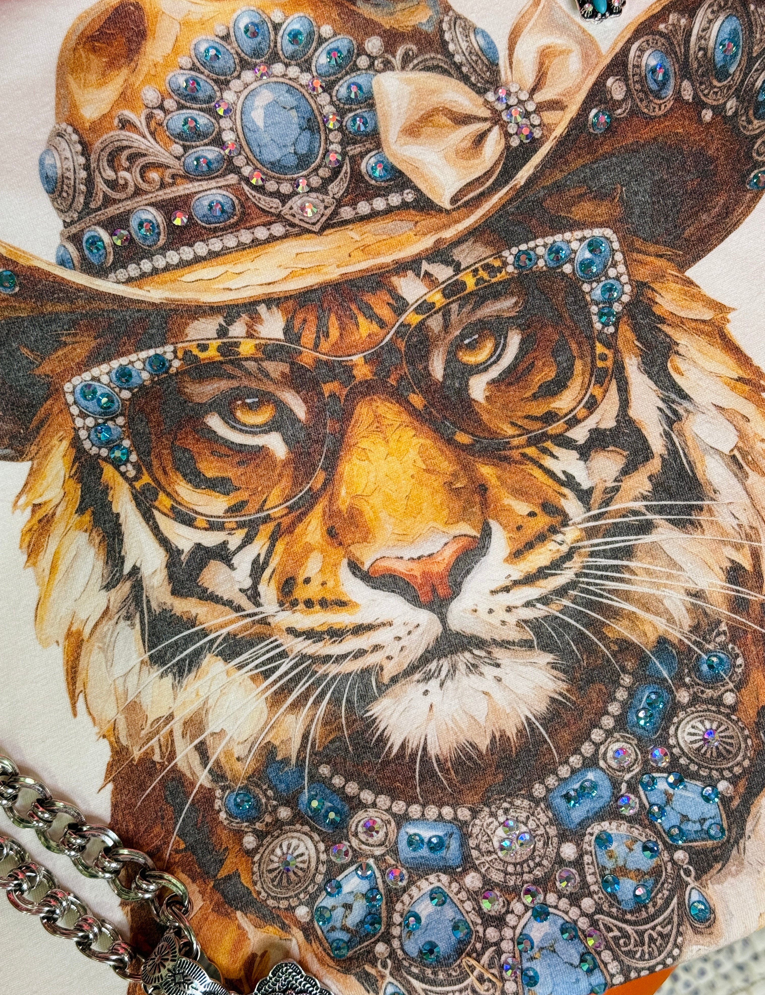 Turquoise Tigress Boujee Tee