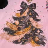 Black & Gold Christmas Tree Boujee Tee
