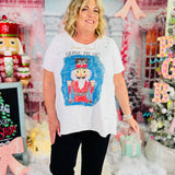 Crack Me Up Tattered Tee - HOLIDAY CHEER - LAST ONES FINAL SALE
