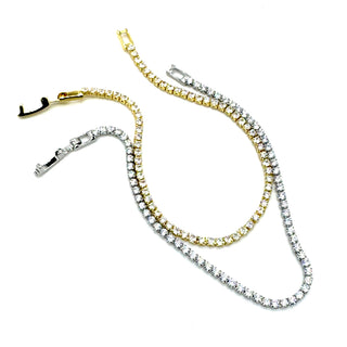 Mixed Doubles Charm Bar Tennis Bracelet