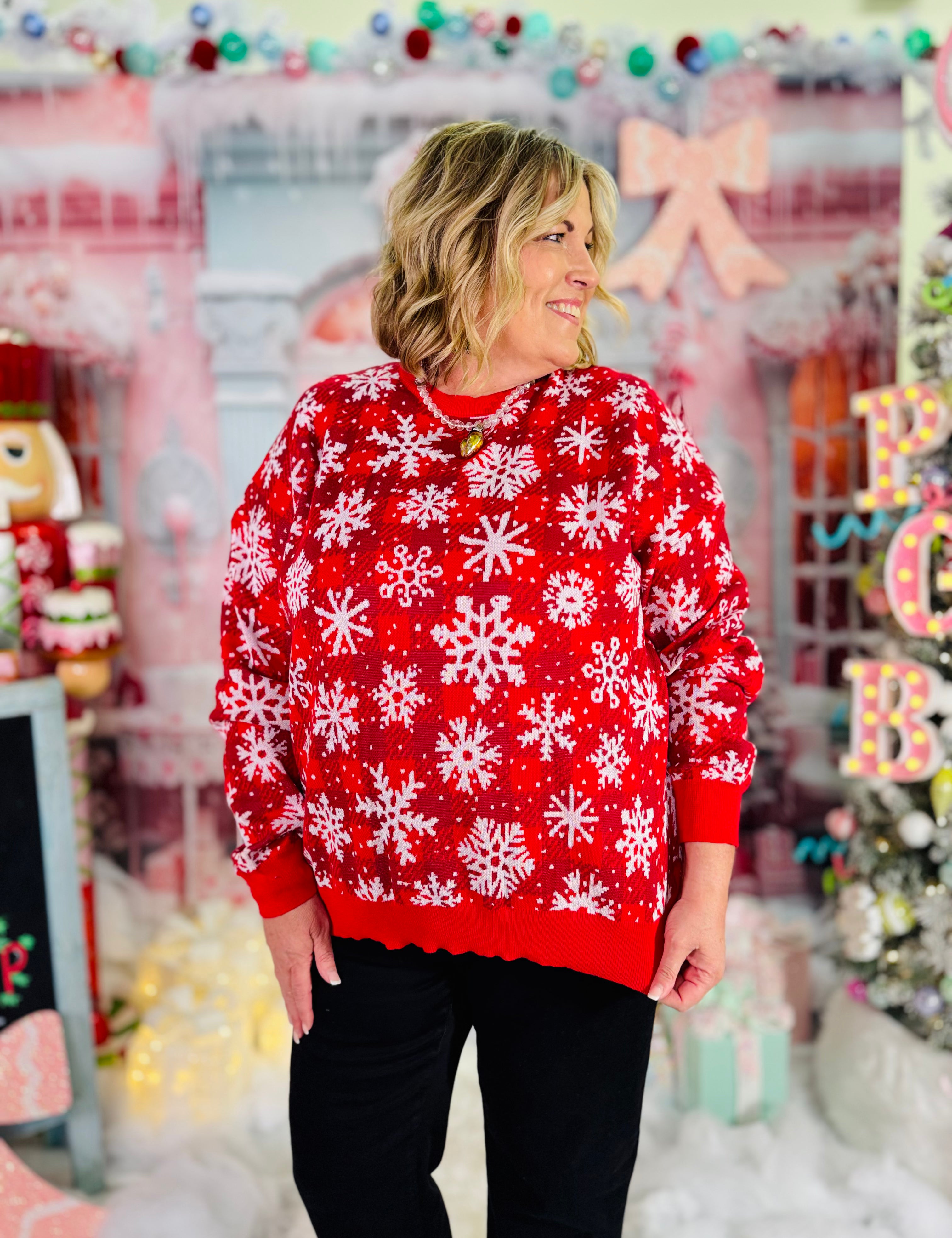 Snowfall Serenade Sweater - HOLIDAY CHEER - LAST ONES FINAL SALE
