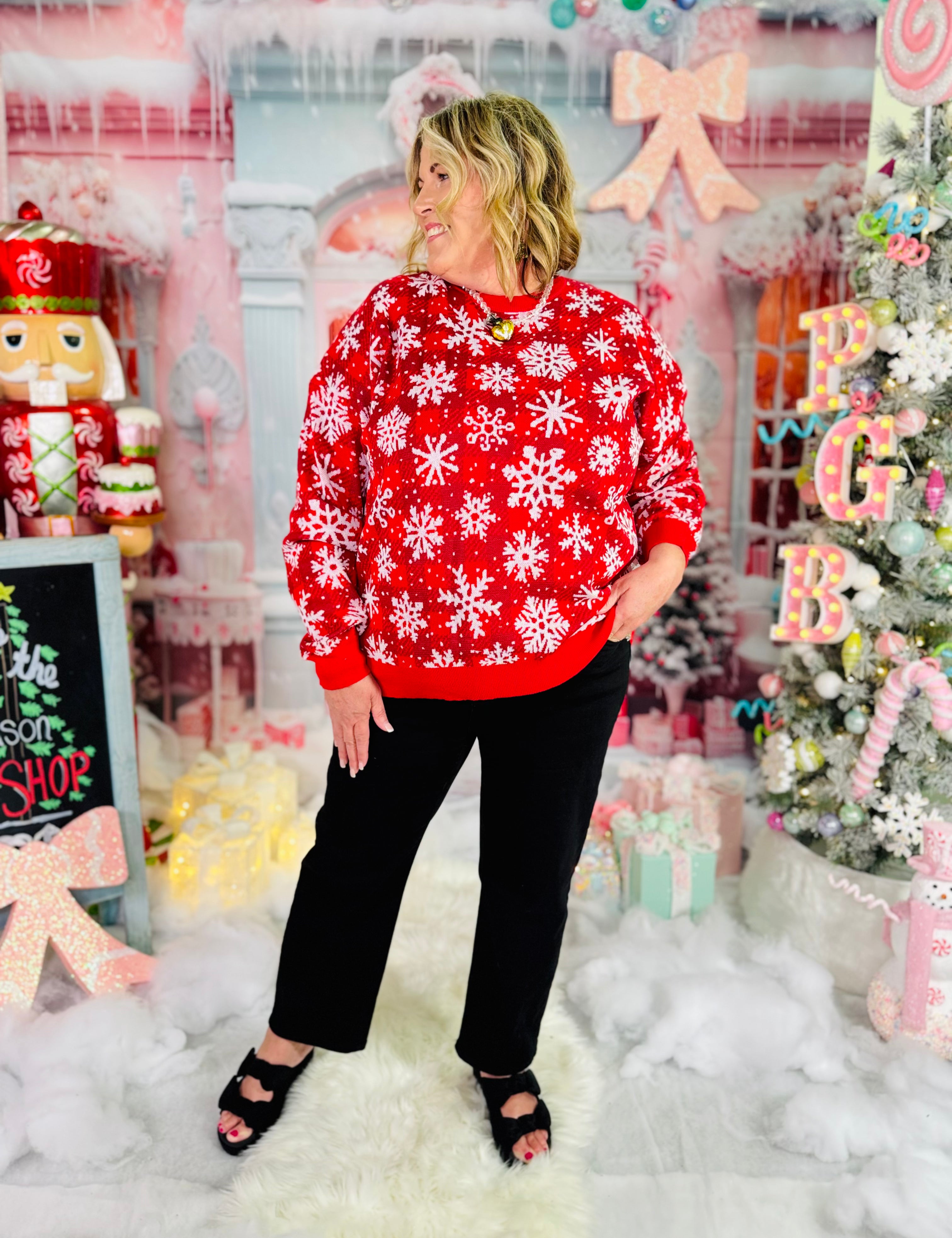 Snowfall Serenade Sweater - HOLIDAY CHEER - LAST ONES FINAL SALE