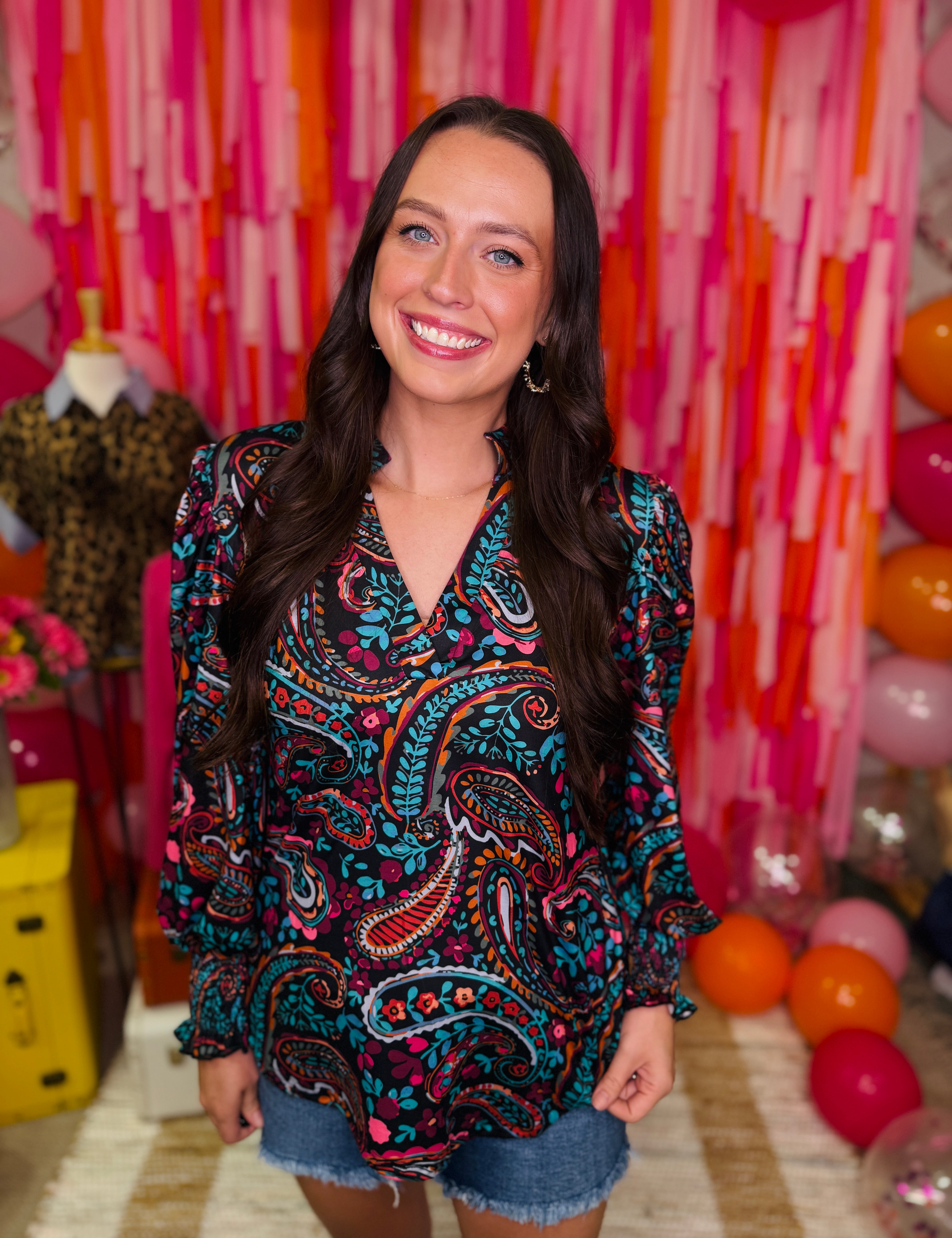 Wildberry Paisley Top
