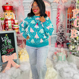 Frost Kissed Wishes Sweater - HOLIDAY CHEER