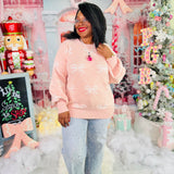 First Blush, Then Bows Sweater - HOLIDAY CHEER - LAST ONES FINAL SALE