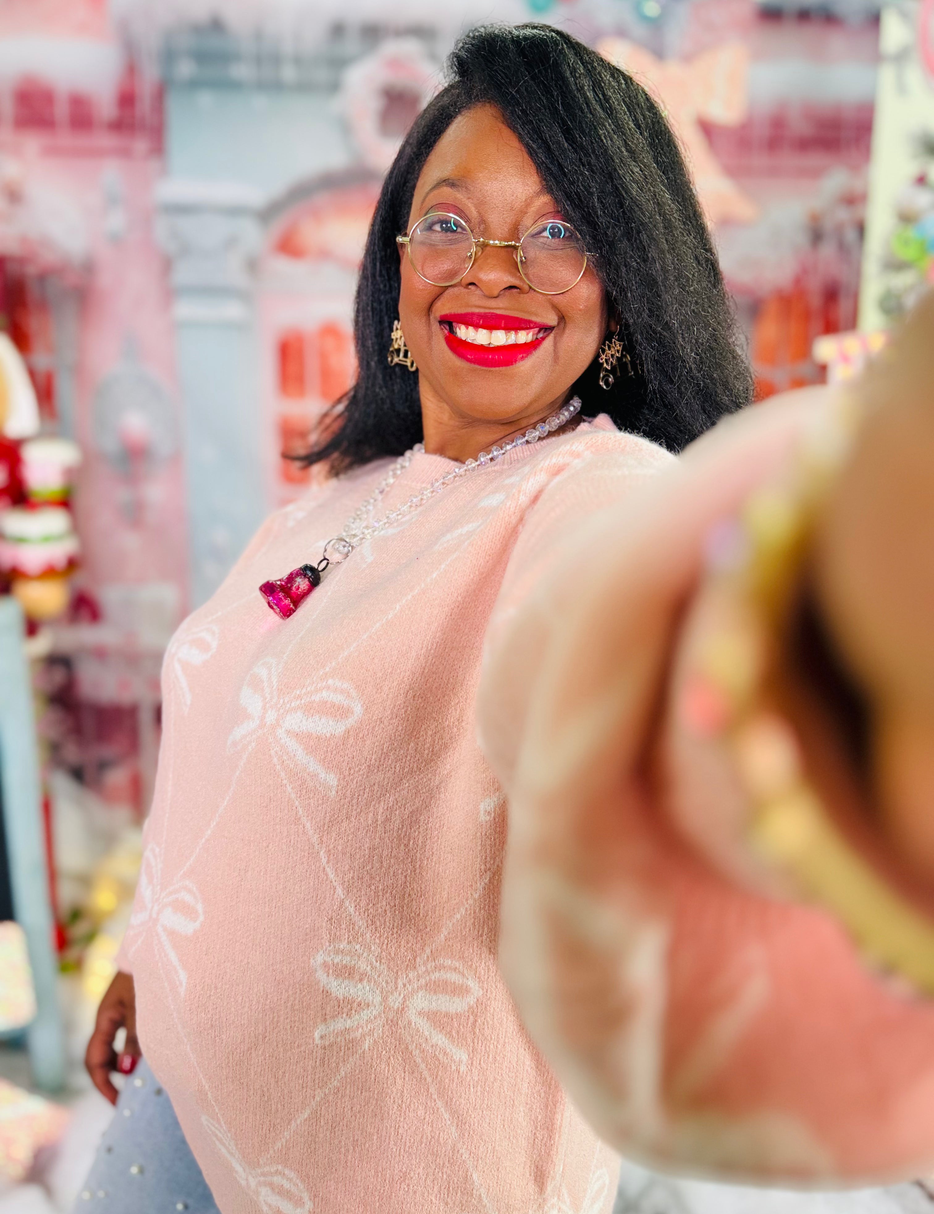 First Blush, Then Bows Sweater - HOLIDAY CHEER - LAST ONES FINAL SALE