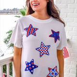 Patriotic Stars Patch Tee