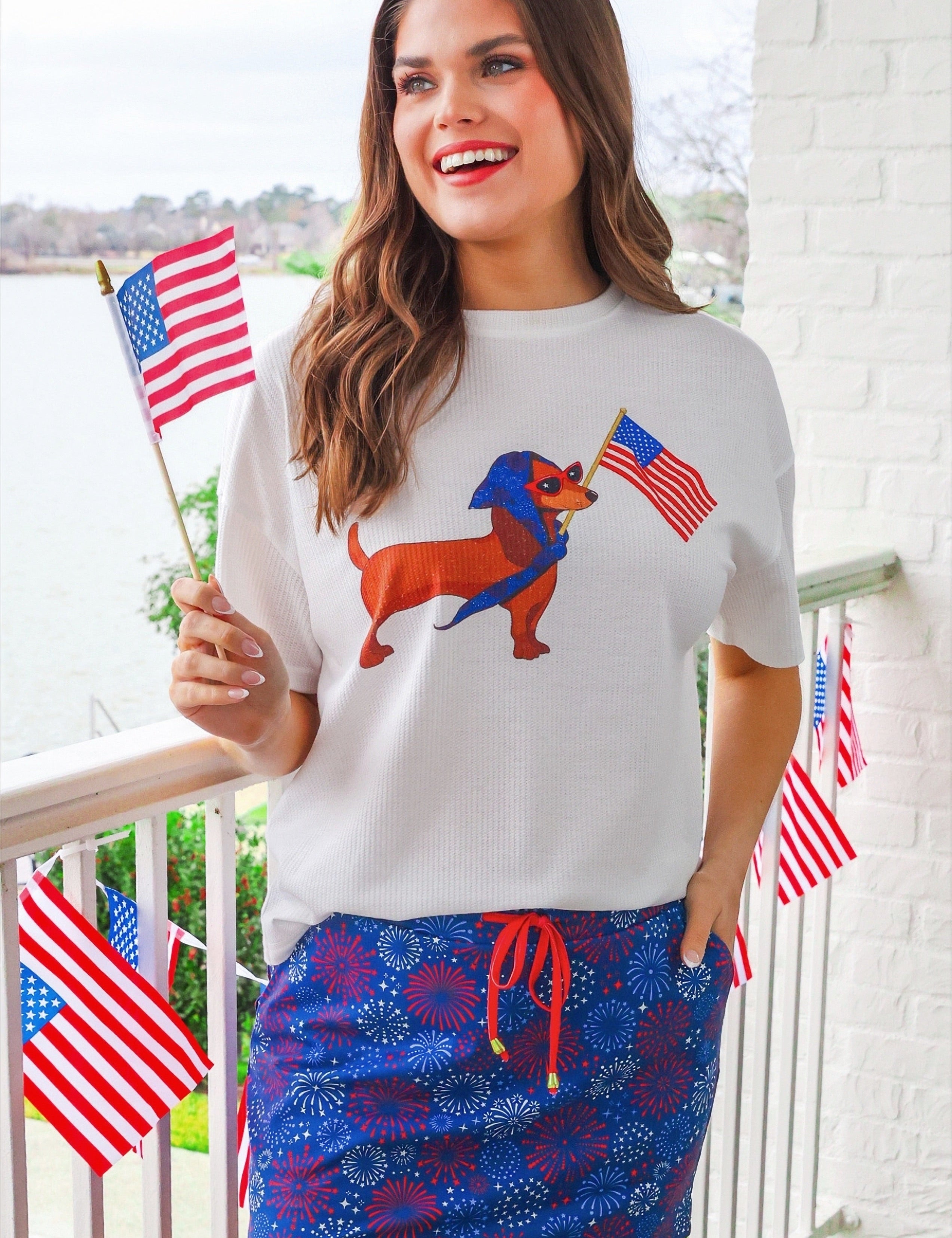 Red White and Boom Skort