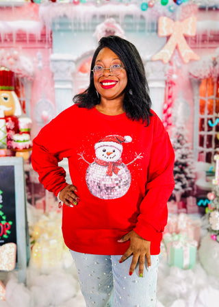 Disco Snowman Sweatshirt or Graphic Tee