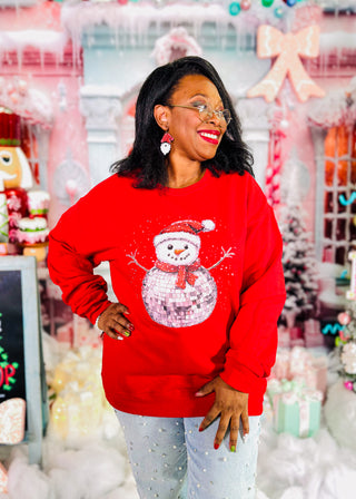 Disco Snowman Sweatshirt or Graphic Tee