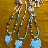 Rare Bird Turquoise Heart Necklace #107 PREORDER