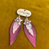 Rare Bird Magenta & Pink Star Earring #108 PREORDER