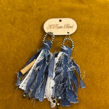 Rare Bird Denim Fringe Earring #106 PREORDER