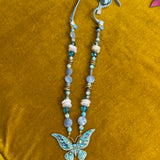 Rare Bird Turquoise Butterfly  Necklace #108 PREORDER