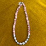 Rare Bird Pink & Silver Bead Necklace #105 PREORDER