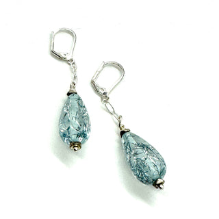 Esther Glitter Chain TearDrop Earrings  - PREORDER