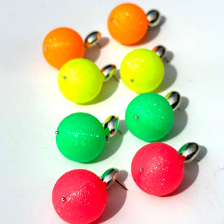 Neon spherical earrings