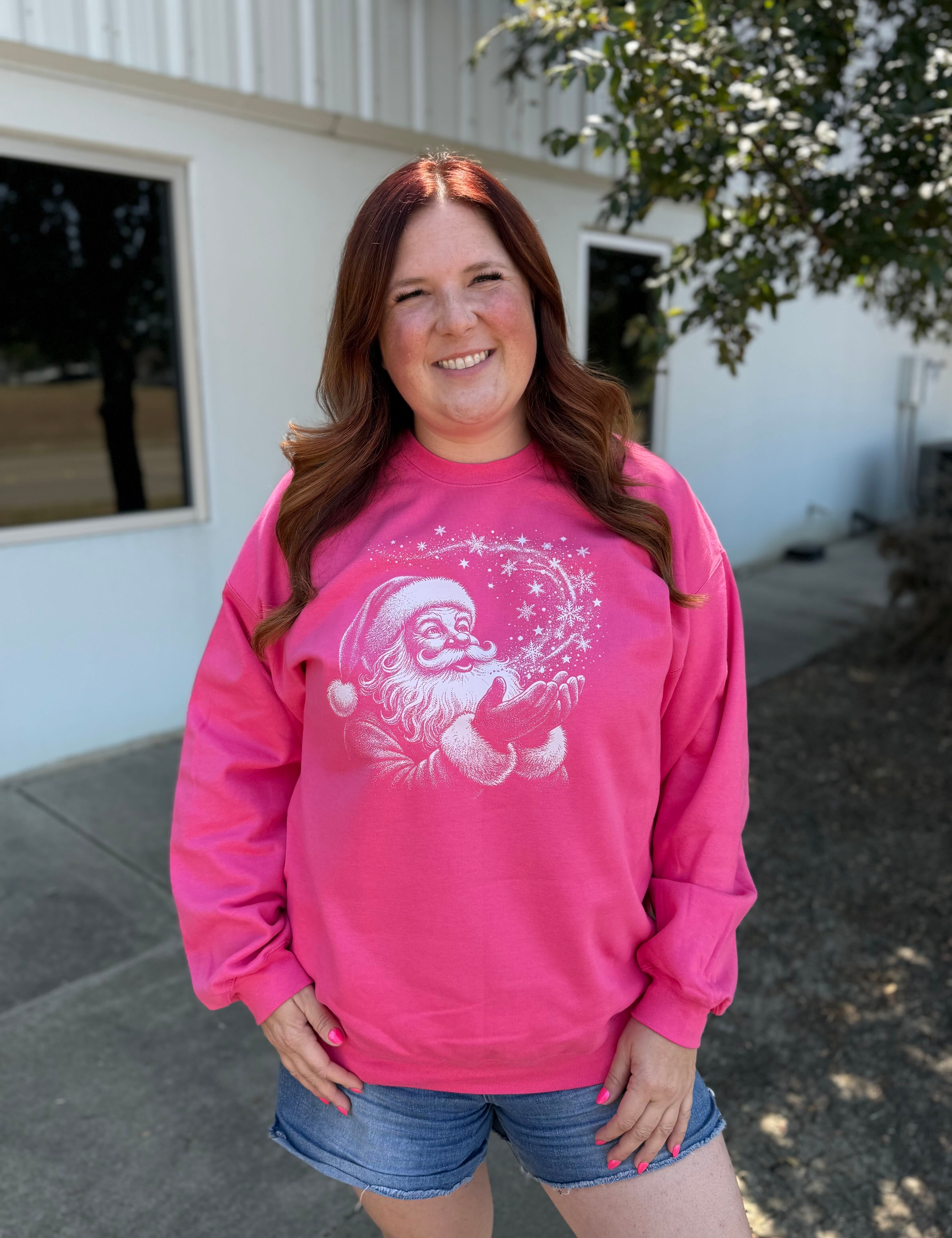 Vintage Santa in PINK! Tee or Sweatshirt