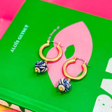 Nera Porcelain Hoop Earrings